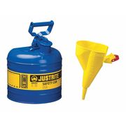 Justrite 2 gal Blue Steel Type I Safety Can Kerosene 7120310