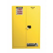 Justrite Flammable Cabinet, 60 gal., Yellow 894510