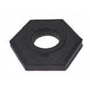 Zoro Select Delineator Base, Rubber, 2 in H, 17 3/4 in L, 17 3/4 in W, Black 03-731