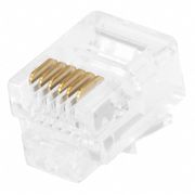 Monoprice Plug, Mod, RJ12, 6P6C, Flat, Stranded, PK50 7270