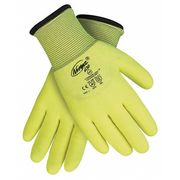 Mcr Safety Coated Gloves, M, High Visibility Yellow, PR N9690HVM