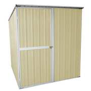 Zoro Select 175 cu ft Steel Outdoor Storage Shed, Beige 13X099