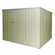 Zoro Select 258 cu ft Steel Outdoor Storage Shed, Beige 13X103