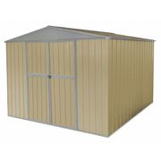 Zoro Select 653 cu ft Steel Outdoor Storage Shed, Beige 13X115