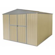 Zoro Select 492 cu ft Steel Outdoor Storage Shed, Beige 13X112