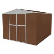 Zoro Select 653 cu ft Steel Outdoor Storage Shed, Brown 13X116