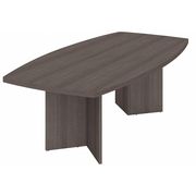 Bestar Boat Shaped Conference Table, Bark Gray 65776-47