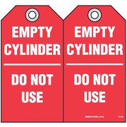 Idesco Safety Empty Cylinder/Do Not Use Tag, PK10 KAT118AC