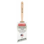 Wooster 3" Angle Sash Paint Brush, Silver CT Polyester Bristle, Wood Handle 5221-3