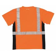 Kishigo T-Shirt, Black Sided, Class 2, Orange, 2XL 9115-2X