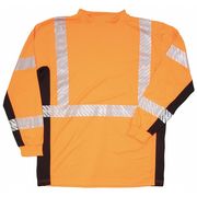 Kishigo T-Shirt, Black Sided, Class 3, Orange, L 9135-L