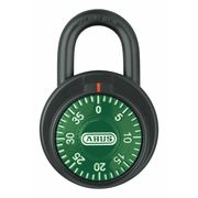 Abus Combination Padlock, Front, Black/Silver 78/50 Green