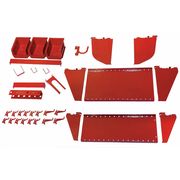 Wall Control Workstation Slotted Accessory Kit, Red 35-K-WRKRD