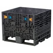 Buckhorn Black Collapsible Bulk Container, Plastic, 8.4 cu ft Volume Capacity BN3230252010000