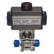 Vne 2-1/2" Compr Stainless Steel Pneumatic Ball Valve Inline 90C2.5C/115-5SC-XX