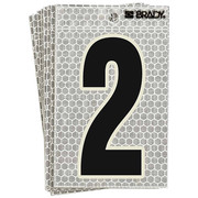 Brady Ultra Reflective Numbers, 2, 6 In. H, PK10 3020-2