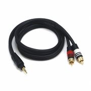 Monoprice A/V Cable, 3.5mm(M)/2 RCA(M), 3ft 5597