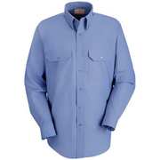 Red Kap Long Sleeved Shirt Dress Shirt, Blue, PET/Cotton, XL SP50MB XL 345