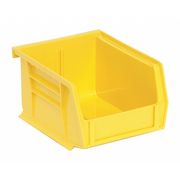 Quantum Storage Systems 8 lb Hang and Stack Bin, Plastic, 4 1/8 in W, 3 in H, Yellow, 5 in L QUS200YL