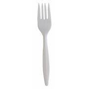 Dixie Wrapped Disposable Fork, White, Medium Weight, PK1000 FMP23C