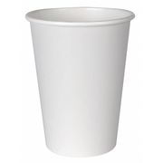 Zoro Select Disposable Hot cup 12 oz. White, Paper, Pk1000 2342W