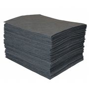 Brady Absorbent Pad, 27 gal, 15 in x 19 in, Universal, Gray, Polypropylene MXU1000
