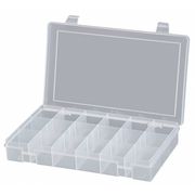 Durham Mfg Compartment Box with 18 compartments, Plastic, 1-3/4" H x 10-13/16 in W SP18-CLEAR