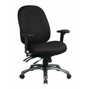 Office Star Desk Chair, Fabric, 18-1/2" to 22" Height, Adjustable Arms, Black 8511-231