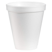 Dart Disposable Cold/Hot Cup 12 oz. White, Foam, Pk1000 12J16
