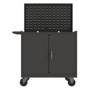 Zoro Select 14 ga. Steel Mobile Cabinet with Louvered Panel 1400 lb. Capacity, 36"L x 25-15/16"W x 58"H 3112-32B-LU-5PO-95