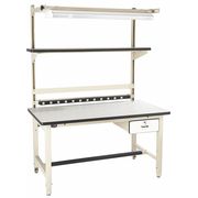 Pro-Line Bolted Workstation, ESD Laminate, 72" W, 30" to 36" Height, 5000 lb., Straight BIB4