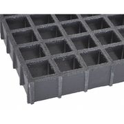 Fibergrate Molded Grating, 60 in Span, Grit-Top Surface, Corvex Resin, Dark Gray 878862