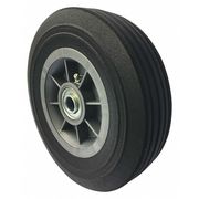 Marastar Solid Rubber Wheel, 8 in Dia, 500 lb, Black 16V338