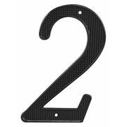 Primeline Tools 4 in. House Number 2, Diecast, Black Finish (5 Pack) MP4112-5