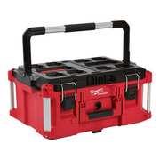 Milwaukee Tool PACKOUT Large Tool Box, Polymer, Black/Red, 22 in W x 16-1/4 in D x 11 in H 48-22-8425