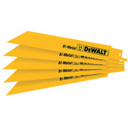 Dewalt 6" 24 TPI Straight Back Bi-Metal Reciprocating Blade (5 pack) DW4813