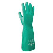 Showa 13" Chemical Resistant Gloves, Nitrile, L, 1 PR 717-09