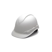 Pyramex Front Brim Hard Hat, Ratchet (4-Point), White HP44116