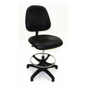 Shopsol Workbench Chair, Vinyl, Mid Back, Simple 1010442