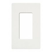 Lutron Designer Wall Plates, Number of Gangs: 1 Plastic, Gloss Finish, White CW-1-WH