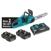 Makita Cordless 14" Brushless Chain Saw Kit 18V X2 (36V) LXT(R) w/ 4 Batteries XCU03PT1