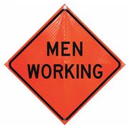 Dicke Men Working Traffic Sign, 36 in Height, 36 in Width, Vinyl, Diamond, English RUR36-200