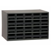 Akro-Mils Drawer Bin Cabinet with Steel, Polystyrene, 17 in W x 11 in H x 11 in D 19320BLK