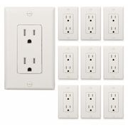 Maxxima Tamper Resistant Duplex Receptacle Wall Outlet, Number of Gangs: 1 Ivory MEW-R100V-10