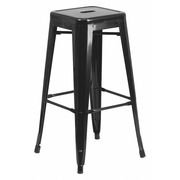 Flash Furniture 30" High Backless Black Square Metal Barstool CH-31320-30-BK-GG