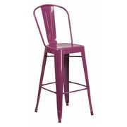 Flash Furniture Purp Metal Outdoor Stool, 30" ET-3534-30-PUR-GG