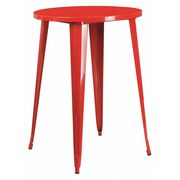 Flash Furniture 30" W, 30" L, 41" H, Metal Top, Red CH-51090-40-RED-GG