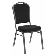 Flash Furniture BlackBanquet Chair, 20-1/4"L38"H, Fixed, FabricSeat, HerculesSeries FD-C01-SILVERVEIN-S076-GG