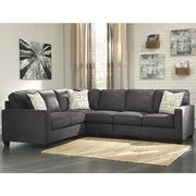 Flash Furniture Sectional, 37-1/2" to 90" x 38-1/2", Upholstery Color: Charcoal FSD-1669SEC-3LAFS-CH-GG