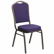 Flash Furniture Banquet Chair, 20-1/4"L38"H, FabricSeat, HerculesSeries FD-C01-PUR-GV-GG